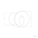 Balise encastrable murale ronde, corps cylindrique et anneau frontal à ouverture ovale