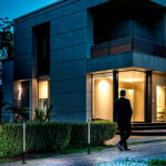 Balise sur pied LED cylindrique blanche, éclairage de chemin extérieur à lumière chaude