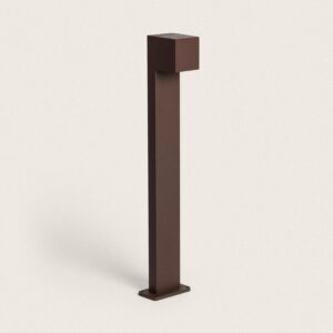Balise LED Extérieure 10W Aluminium en Saillie sur Pied 80cm Iridix Rouille
