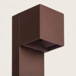 Balise sur pied aluminium couleur rouille tête carrée