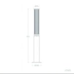 Balise LED extérieure sur pied 80 cm noire, corps cylindrique avec partie supérieure rainurée pour diffusion lumineuse