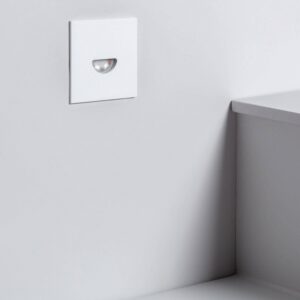 Balise LED Extérieure 2W Encastrable au Mur Carrée Guell Blanche Blanc neutre 4000K