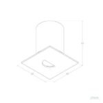 Balise encastrée murale carrée blanche 2W LED 4000K