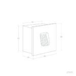 Balise murale encastrée carrée blanche, diffuseur orientable avec grille