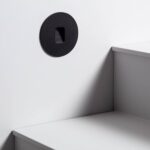 Balise LED Extérieure 2W Encastrable au Mur Ronde Olite Noire Blanc neutre 4000K