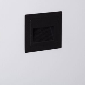 Balise LED Extérieure 3W Encastrable au Mur Carée Olite Noire