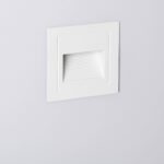 Balise LED Extérieure 3W Encastrable au Mur Carrée Olite Blanche
