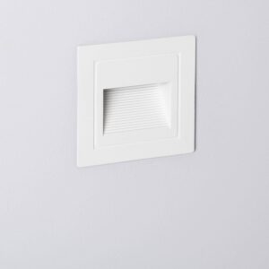 Balise LED Extérieure 3W Encastrable au Mur Carrée Olite Blanche