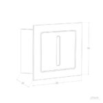 Balise encastrable murale carrée à fente verticale