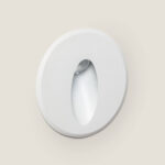 Balise LED Extérieure 3W Encastrable au Mur Ronde Bombée Olite Blanche Blanc neutre 4000K