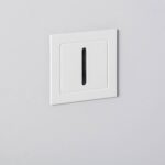 Balise encastrée murale blanche carrée à fente verticale