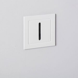 Balise encastrée murale blanche carrée à fente verticale