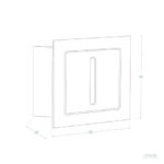 Balise encastrable murale carrée avec fente verticale d'éclairage