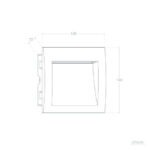 Balise LED encastrable murale carrée blanc neutre 4000K pour éclairage extérieur