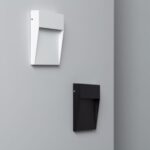 Applique murale LED carrée noire et blanche, montage en saillie, finition mate