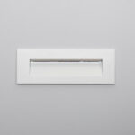 Balise LED encastrable murale rectangulaire blanche à ouverture horizontale, éclairage directionnel pour marches