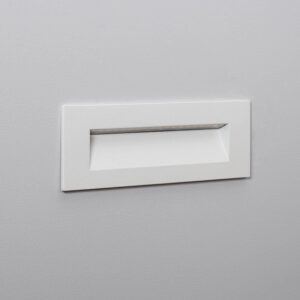 Balise encastrée murale rectangulaire blanche pour éclairage de marche