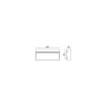 Balise murale LED blanche rectangulaire en saillie 200 x 36 mm