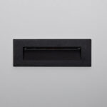 Balise encastrable murale rectangulaire noire, fente d'éclairage, finition texturée