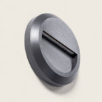 Applique murale LED ronde anthracite en saillie, ouverture d'éclairage vers le bas