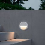 Balise LED Extérieure En Saillie au Mur Ronde Edulis Blanche