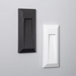 Balise LED extérieure rectangulaire noire et blanche, montage en saillie