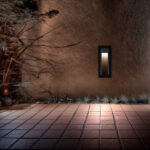 Applique murale rectangulaire noire en saillie, éclairage blanc neutre