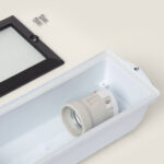 Boîtier encastrable mural blanc pour ampoule E27, douille céramique