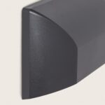 Balise murale extérieure anthracite en saillie, finition texturée et face arrondie