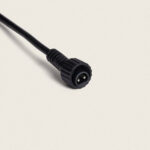Connecteur étanche 2 broches noir en plastique pour câble d'éclairage extérieur