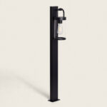 Balise sur Pied Extérieure 100cm Aluminium Benny Noir