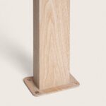 Balise sur pied extérieure brun clair finition bois, base rectangulaire à visser