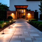 Balise sur pied 80 cm aluminium, tête ronde, éclairage chaud pour allée extérieure