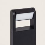 Balise sur pied noire rectangulaire avec diffuseur LED