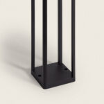 Balise sur pied noire en aluminium, cadre rectangulaire ouvert, base à visser