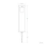 5W 40cm Aluminium avec Détecteur de Mouvement Devah