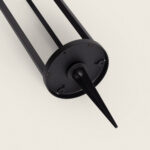 Balise sur pied noire en métal avec piquet d'insertion