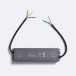 Bloc alimentation étanche 12V gris rectangulaire avec câbles d'alimentation dénudés