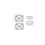 Boîte de dérivation étanche saillie rectangulaire, renforts en croix, entrées câbles circulaires visibles