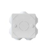 Boîte de raccordement étanche blanche, carrée 85x85x50 mm en saillie avec plusieurs entrées latérales