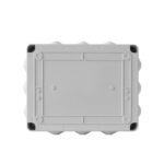 Boîte de raccordement étanche rectangulaire gris clair en plastique, montage en saillie, couvercle vissé