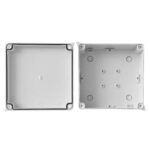 Boîte de raccordement étanche plastique blanc, carrée 150x150x70 mm avec couvercle et corps pour montage en saillie