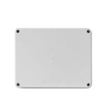 Boîte de raccordement rectangulaire blanche en plastique, montage en saillie, couvercle vissé aux quatre coins