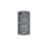 Boîtier en saillie gris pour 2 éléments verticaux, plastique rectangulaire