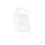 Bouchon d’extrémité pour câble plat boîtier rectangulaire bombé à rainures pour guirlande extérieure