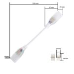 Connecteur câble blanc flexible pour néon LED, embouts 4 broches, longueur 220 mm