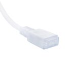Connecteur câble étanche transparent pour ruban LED embout rectangulaire plastique