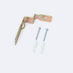 Support de fixation métallique doré en L avec vis et chevilles pour capteur extérieur