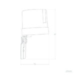 Capteur crépusculaire en saillie, boîtier cylindrique avec support de fixation