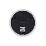 Capteur crépusculaire circulaire blanc, face arrière noire avec bornier à 4 bornes